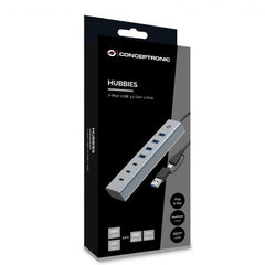 HUB USB 3.0 7 PORTE, 5Gbps, 3x USB-C, 4x USB-A