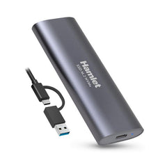 HXDM2-10GY Box alluminio M.2 NVMe USB 3.2 gen2 10Gbps Interfaccia USB-C+USB-A