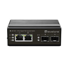 LEVELONE IGP-0431 - SWITCH INDUSTRIALE 4-PORTE GIGABIT POE 802.3at/af/bt, DIN-RAIL, -40°/+75°