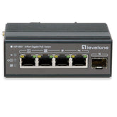 LEVELONE IGP-0501 - SWITCH INDUSTRIALE 5-PORTE GIGABIT POE 802.3at/af. DIN.RAIL, -30°C - 65°C