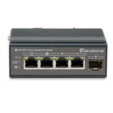 LEVELONE IGP-0502 - SWITCH INDUSTRIALE 5-PORTE GIGABIT, 802.3at/af PoE, 120W, DIN-Rail, -40°C +75°C
