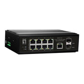 LEVELONE IGP-1061 - SWITCH INDUSTRIALE 10 PORTE GIGABIT L2 MANAGED POE 802.3AT/AF/BT, DIN-RAIL, -40°C +75°C- 8 Gigabit PoE ports + 2 Gigabit SFP ports