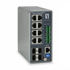 LEVELONE IGP-1271 - SWITCH INDUSTRIAL 12-PORTE GIGABIT L3 POE 240W, 4x SFP, -40°C - 75°C