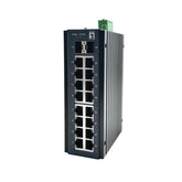 LEVELONE GP-1871 - SWITCH INDUSTRIALE L2 PLUS MANAGED POE 240W 18 Porte, 2x SFP 1G/2.5G, 16x PoE 802.3af/at; -40°C a 75°C, DIN RAIL