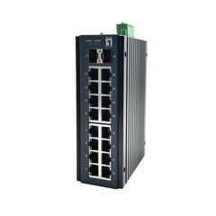LEVELONE GP-1871 - SWITCH INDUSTRIALE L2 PLUS MANAGED POE 240W 18 Porte, 2x SFP 1G/2.5G, 16x PoE 802.3af/at; -40°C a 75°C, DIN RAIL
