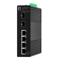 LEVELONE IGS-2106 - SWITCH INDUSTRIALE HILBERT 6-PORTE GIGABIT SMART LITE, (4x Gigabit + 2x SFP), DIN RAIL, -40°C to 75°C
