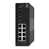 LEVELONE IGS-2110P - SWITCH INDUSTRIALE HILBERT 10-PORTE GIGABIT POE 110W SMART LITE, (8x Gigabit PoE 802.3at/af + 2x SFP), DIN RAIL, -40°C to 75°C