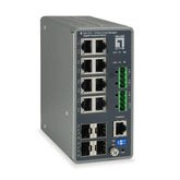 LEVELONE IGU-1271 - SWITCH INDUSTRIALE 12-PORTE GIGABIT L3, 4xSFP, DIN-RAIL, -40°C - 75°C