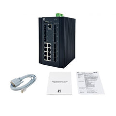 LEVELONE IGU-2072 - SWITCH INDUSTRIALE MANAGED L2 Plus a 20 porte, 8x 1GbE RJ45, 8x 1GbE SFP, 4x 1/2,5GbE SFP