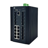 LEVELONE IGX-2072 - SWITCH INDUSTRIALE MANAGED L2 Plus a 20 porte, 8 x 1GbE RJ45, 8 x 1GbE SFP, 4 x 1/2,5/10GbE SFP+