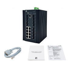 LEVELONE IGX-2072 - SWITCH INDUSTRIALE MANAGED L2 Plus a 20 porte, 8 x 1GbE RJ45, 8 x 1GbE SFP, 4 x 1/2,5/10GbE SFP+