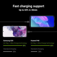 Cavo USB Green Cell GC Ray - USB-C 120cm, LED verde, ricarica rapida ultra Charge, QC 3.0