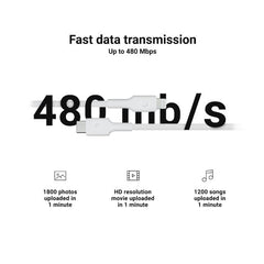 CABLE 100CM USB-C/LIGHTNING MFI W