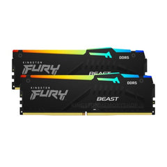 Kingston 64GB (2x32GB) DDR5 5200MT/s CL40 FURY Beast Black RGB XMP