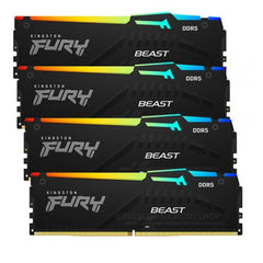 64GB (4x16GB) DDR5 6000MT/s CL40 FURY Beast Black RGB XMP
