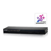 Switch KVM over IP Cat 5 a 8 porte con porta per collegamento a margherita 1 accesso condivisione locale/remoto