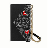 KEITH HARING - Pochette universale con fissaggio magnetico compatibile con gli smartphone fino a 6.7" dimensione display