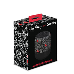 KEITH HARING - Speaker wireless, potenza audio 5 Watt, funzione TWS, resistenti all'acqua, porta USB-C, laccetto per trasporto, porta AUX