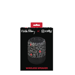 KEITH HARING - Speaker wireless, potenza audio 5 Watt, funzione TWS, resistenti all'acqua, porta USB-C, laccetto per trasporto, porta AUX
