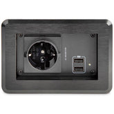 Scatola per presa di corrente singola per tavolo conferenze con 2 porte di ricarica USB