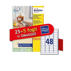 ETIC. RIMOVIBILI LASER 25+5 FF OMAGGIO