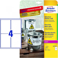 Etichette resistenti in poliestere bianco