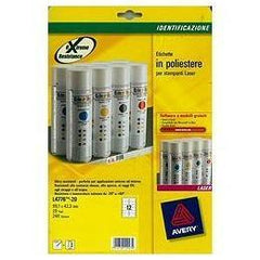 Etichette in poliestere bianco - per stampanti Laser - 99,1 x 42,3 mm durevoli