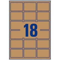 ETICHETTE IN CARTA - EFFETTO CARTONE - 62x42 mm