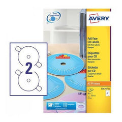 ETICHETTE PER CD - BIANCO COPRENTE - 50 etichette