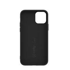 LEAF - Cover in TPU con rivestimento in silicone e finitura soft touch colore nero compatibile con Apple iPhone 11 Pro