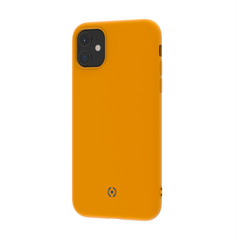 LEAF - Cover in TPU con rivestimento in silicone e finitura soft touch colore giallo compatibile con Apple iPhone 11