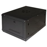ARMADIO RACK 19" 6U LINK SERIE LIGHT COLORE NERO CON PORTA VETRO (AxPxL) MM 300X400X530 RIPIANO INCLUSO