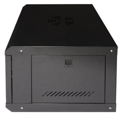 ARMADIO RACK 19" 6U LINK SERIE LIGHT COLORE NERO CON PORTA VETRO (AxPxL) MM 300X400X530 RIPIANO INCLUSO