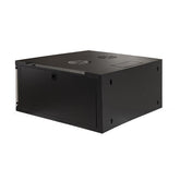ARMADIO RACK 19" 6 UNITA' DA MURO 350x540x600 MM COLORE NERO PORTA VETRO