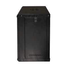 ARMADIO RACK 19" 12U LINK SERIE LIGHT COLORE NERO CON PORTA VETRO (AxPxL) MM 600x400x530 RIPIANO INCLUSO