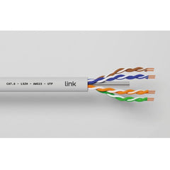 CAVO SOLIDO UTP PER RETI CATEGORIA 6 LSZH AWG23 IN RAME MATASSA MT 305 CLASSE CPR ECA GUAINA BIANCA
