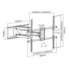 STAFFA A MURO MONITOR TV 60-100