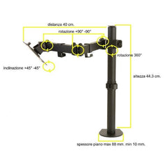 BRACCIO SUPPORTO DA TAVOLO 32"