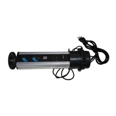 MULTIPRESA A SCOMPARSA CON 2 PORTE ALIMENTAZIONE ITA/SCHUKO, 2 PORTE USB + 1 RJ45 + 1 RJ11 + 1 HDMI FEMMINA