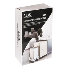 SUPPORTO COMPUTER VERTICALE CON RUOTE COLORE NERO