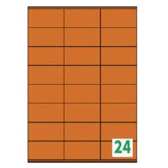 ETICHE.FLUO.ARANCIO DIAM.70X36 SIN.