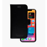 Lynge - Custodia in Pelle per iPhone 12/12 Pro- Nero