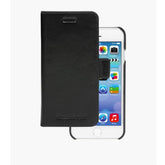 Lynge - Custodia in Pelle per iPhone SE/8/7/6 Series - Nero