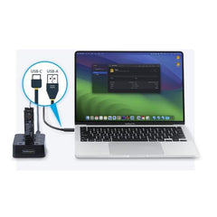 Duplicatore di unità M.2 NVMe 1:1, clonatore autonomo di dischi SSD M.2 fino a 90 GBpm, dock USB 3.2 20Gbps per drive M.2 a doppio alloggiamento, cavi USB-C/A inclusi
