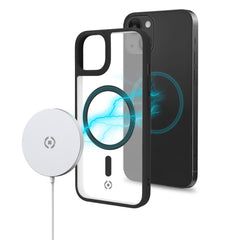 MAGMATT - Cover morbida trasparente con bordi effetto opaco compatibile con la tecnologia Magsafe per Apple iPhone 14