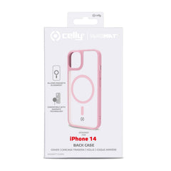 MAGMATT - Cover morbida trasparente con bordi effetto opaco compatibile con la tecnologia Magsafe per Apple iPhone 14