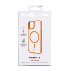 MAGMATT - Cover morbida trasparente con bordi effetto opaco compatibile con la tecnologia Magsafe per Apple iPhone 14