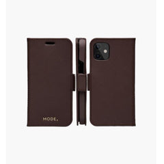 Milano - Custodia in pelle Saffiano per iPhone 12 mini - Marrone
