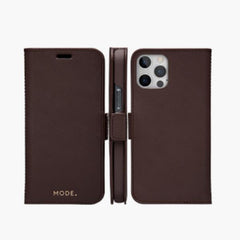 Milano - Custodia in pelle Saffiano per iPhone12/12 Pro - Marrone