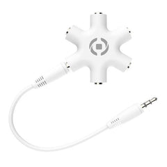 MIX5LINEIN35 - Sdoppiatore audio con 5 connettori jack 3.5mm, lunghezza 7 centimetri, compatibile con dispositivi dotati di output jack 3,5mm